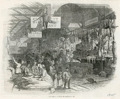 Leadenhall Market am Heiligabend, 1845 von English School