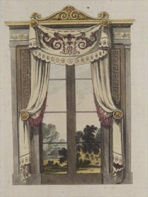 Bibliotheksfenstervorhänge, Tafel 70 aus Ackermann