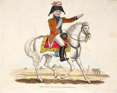 Generalleutnant Sir Ralph Abercrombie, veröffentlicht von Richard Evans, graviert von Romney, Illustration aus An Historical Account of the Battle of Waterloo von William Mudford, 1816 von English School