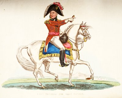 Generalleutnant Sir Thomas Picton, veröffentlicht von Richard Evans, graviert von Romney, Illustration aus An Historical Account of the Battle of Waterloo von William Mudford, 1816 von English School