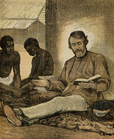 Livingstone liest die Bibel von English School