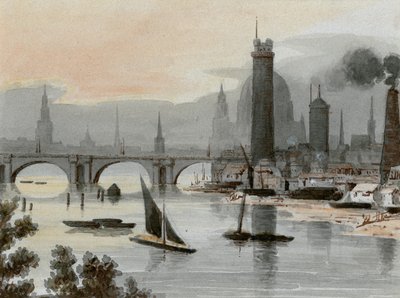 London Bridge und St. Pauls Kathedrale von English School