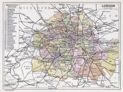 London, Metropolitan Boroughs von English School