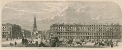 Straßenverbesserungen in London: Neue Gebäude am Lancaster Gate, Hyde Park von English School