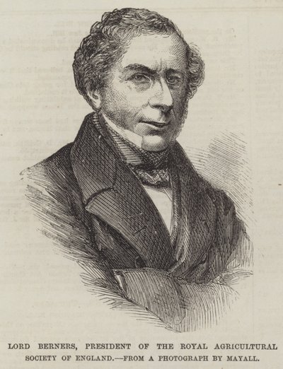 Lord Berners, Präsident der Royal Agricultural Society of England (Gravur) von English School