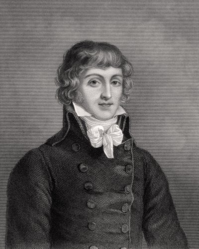 Louis Antonie Leon de Saint-Just, graviert von W.H. Mote, Illustration aus 