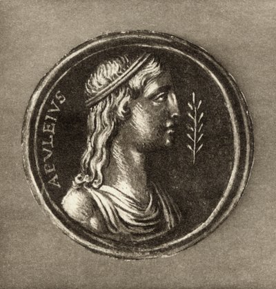 Lucius Apuleius, aus dem Frontispiz zu Die Geschichte von Amor und Psyche von Lucius Apuleius, veröffentlicht 1903 von English School