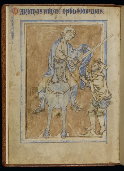 MS 370, St. Martin und der Bettler, aus einem illuminierten Manuskript von English School