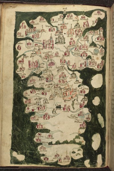 Karte von England und Wales, aus der 