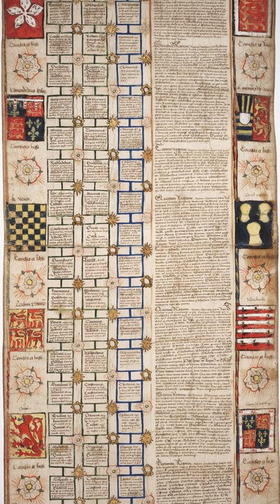 MS Lewis E 201 Abschnitt 3, Chronik der Weltgeschichte von der Schöpfung bis Woden, mit einer Genealogie von Edward IV., ca. 1461 von English School