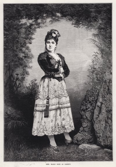 Madame Marie Roze als Carmen (Gravur) von English School