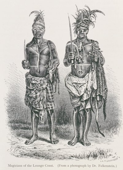 Magier der Loango-Küste, graviert nach einem Foto von Dr. Falkenstein, aus 