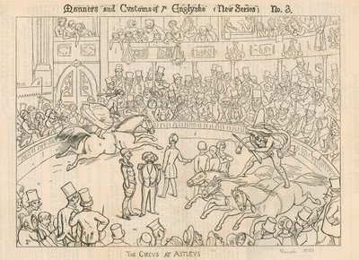 Sitten und Gebräuche der Engländer: Der Zirkus im Astleys (Astleys Amphitheater), London von English School