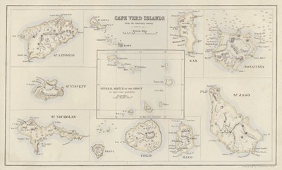 Karte: Kapverdische Inseln, aus der Admiralty Survey von English School