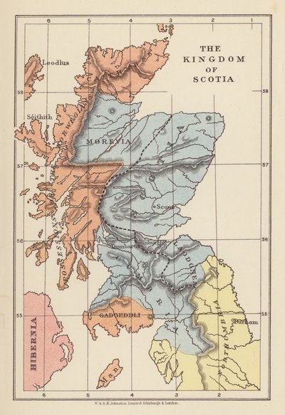 Karte: Das Königreich Scotia von English School