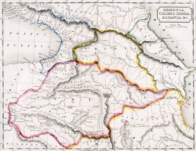 Karte von Armenien, Kolchis, Iberien und Albanien, aus 
