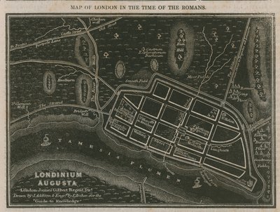 Karte von London zur Zeit der Römer von English School