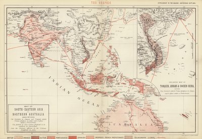 Karte von Südostasien und Nordaustralien von English School