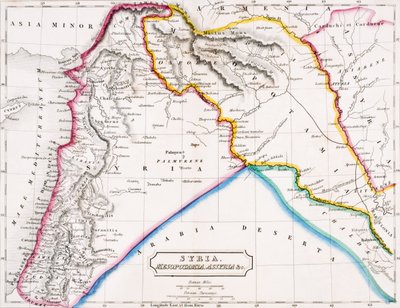 Karte von Syrien, Mesopotamien, Assyrien usw., aus 