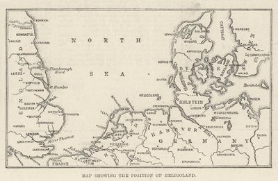 Karte, die die Position von Helgoland zeigt von English School