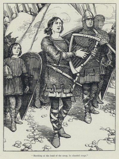 „An der Spitze der Armee marschierend, sang er Lieder“ von English School