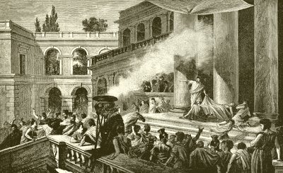 Mark Antonius zeigt dem Volk den Leichnam von Caesar von English School