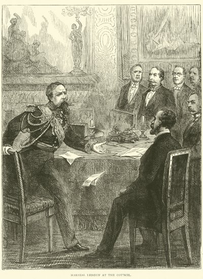 Marschall Leboeuf im Rat, 1870 von English School