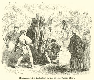 Märtyrertod eines Protestanten zur Zeit von Königin Maria von English School