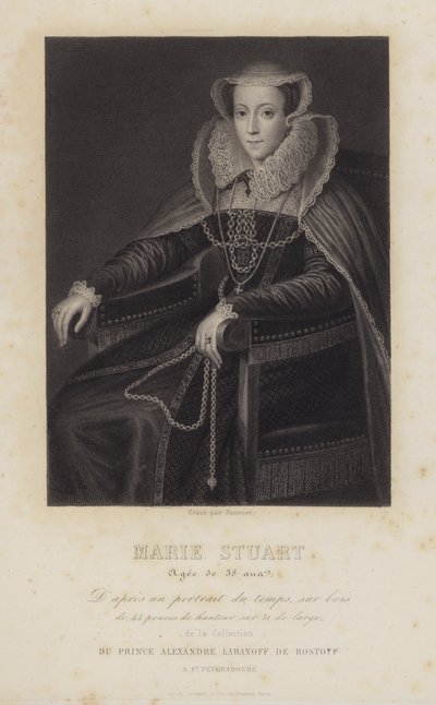 Maria Stuart, Königin von Schottland, im Alter von 38 Jahren von English School
