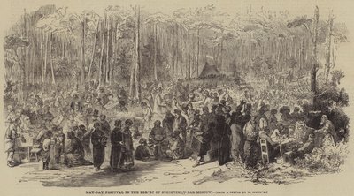 Maifest im Wald von Sokolniki, in der Nähe von Moskau von English School