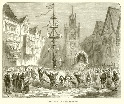 Maibaum im Strand von English School