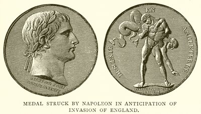 Medaille von Napoleon zur geplanten Invasion Englands von English School