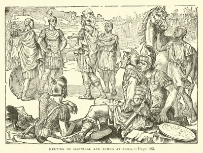 Treffen von Hannibal und Scipio bei Zama von English School