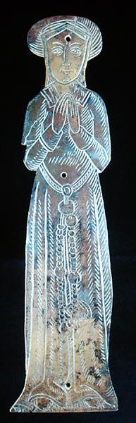 Gedenkplatte in Form einer bürgerlichen Dame, ca. 1520 von English School