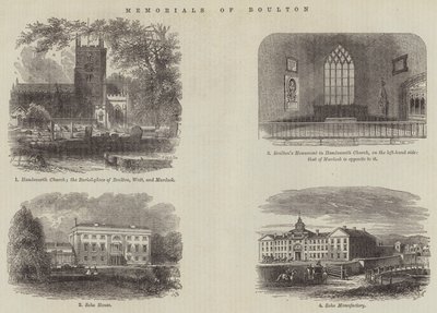 Denkmäler von Boulton (Gravur) von English School