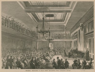 Messrs Metzler & Cos neues Gebäude - der Konzertsaal von English School
