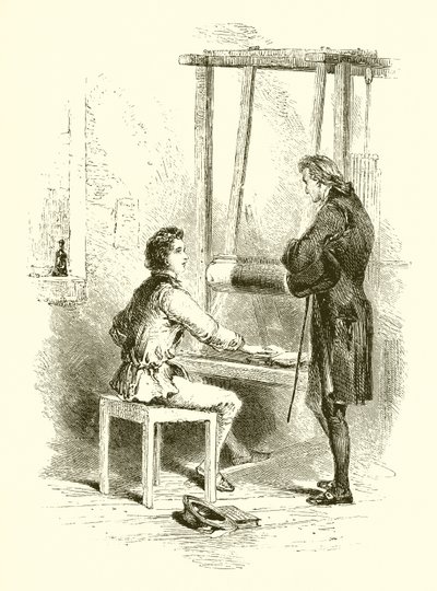 Milner von dem Webstuhl gerettet von English School