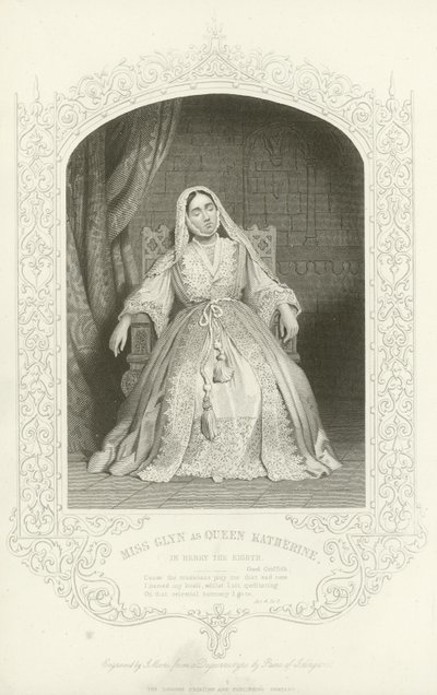 Miss Glyn als Königin Katharina in Heinrich VIII von English School