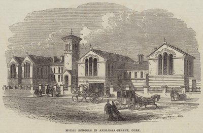 Modellschulen in der Anglesea-Straße, Cork (Stich) von English School
