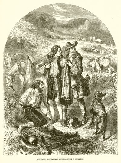 Monmouth tauscht Kleidung mit einem Schäfer von English School