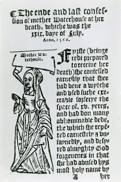 Mutter Waterhouse (ca. 1503-1566), Flugblatt von English School