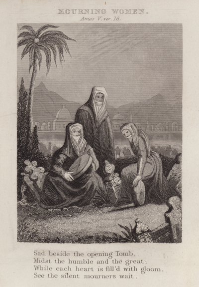 Trauernde Frauen, Amos V, Vers 16 von English School