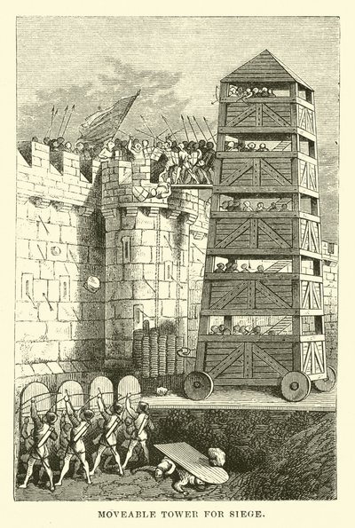 Beweglicher Turm für Belagerung von English School