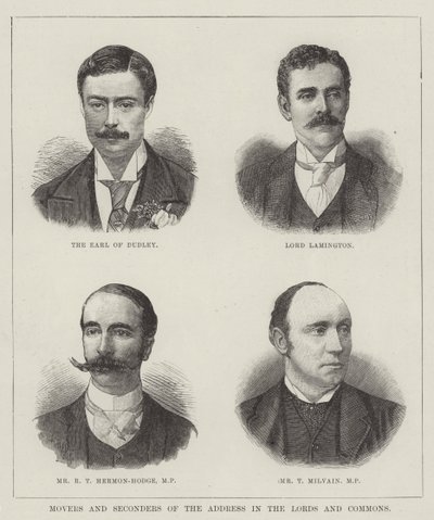 Antragsteller und Unterstützer der Adresse in den Lords und Commons (Gravur) von English School