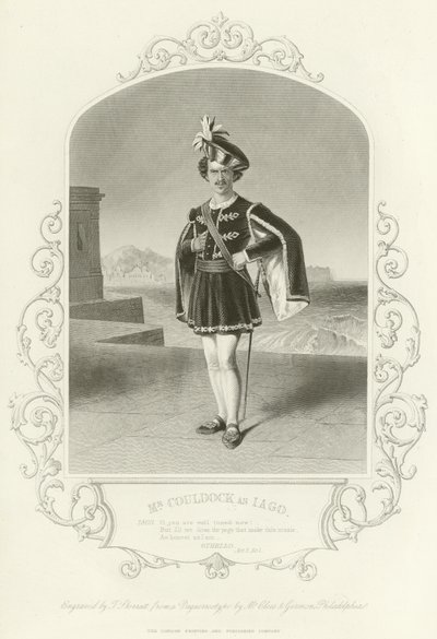 Mr. Couldock als Iago, Othello, Akt II, Szene I von English School