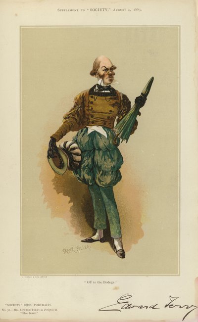 Mr Edward Terry als Petitpois in Blue Beard von English School