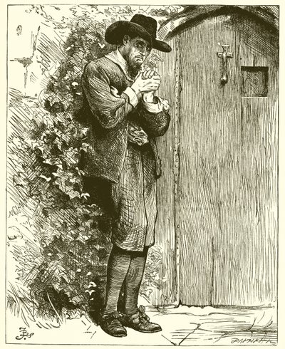 Herr Furchtsam. Auch hier stand er eine gute Weile, bevor er sich traute zu klopfen von English School