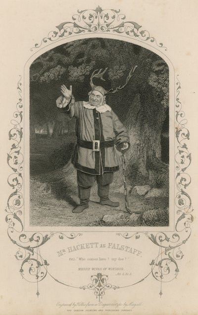 Mr Hackett als Falstaff in Die lustigen Weiber von Windsor von English School
