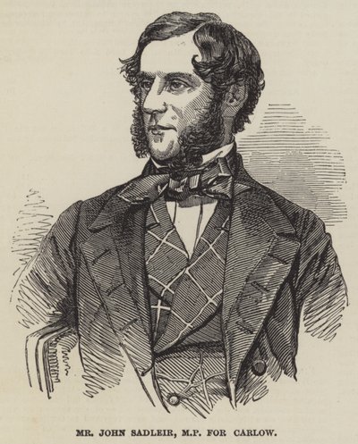 Mr. John Sadleir, MP für Carlow (Stich) von English School