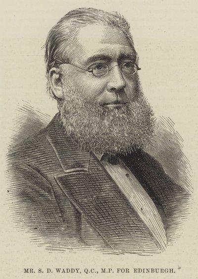 Herr S. D. Waddy, QC, Abgeordneter für Edinburgh (Gravur) von English School